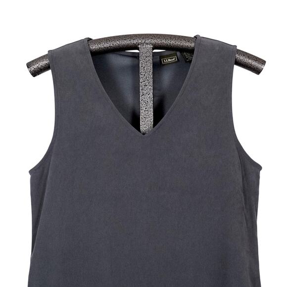 LL Bean Classic Jumper Sleeveless Dress Gray SZ 6 REG Modest Capsule Minimalist - Picture 5 of 7